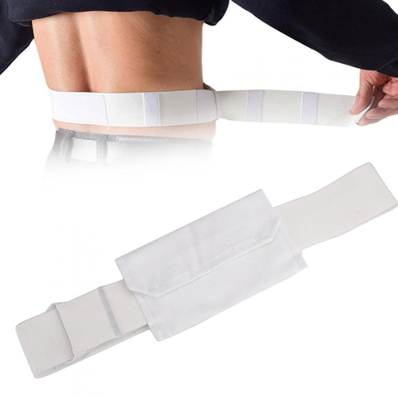 woobles Peritoneal Holder Belt, Dialys Catheter Belt Peritoneal Tube Protection Belt Catheter Pd Dialysis Belt Pads Drainage[White] - Image 3
